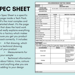 Product Specification Sheet Writing