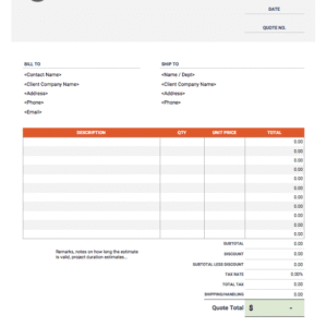 Branded Quote & Invoice Template Design