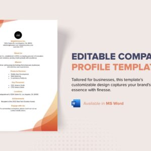 Company Profile Document Design