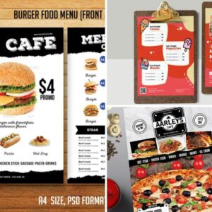 Restaurant or Cafe Menu Design (Hourly Rate)