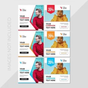 Social Media Ad Banner Set 5 Sizes